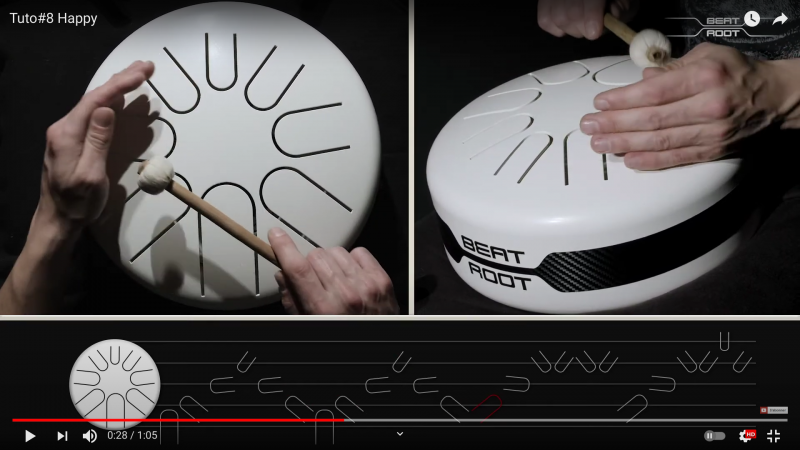 Comment apprendre à jouer des triolets sur un tongue drum avec partition Tuto #7 (intermédiaire)